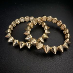 Spike gold bracelets